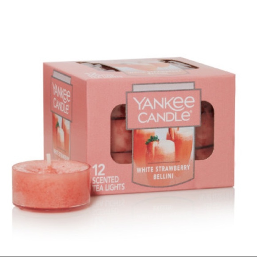 🕯️ Yankee Candle Tea Lights- White Strawberry Bellini